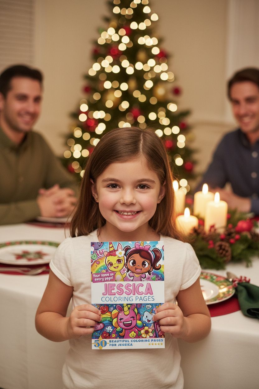 Jessica Christmas coloring pages gift