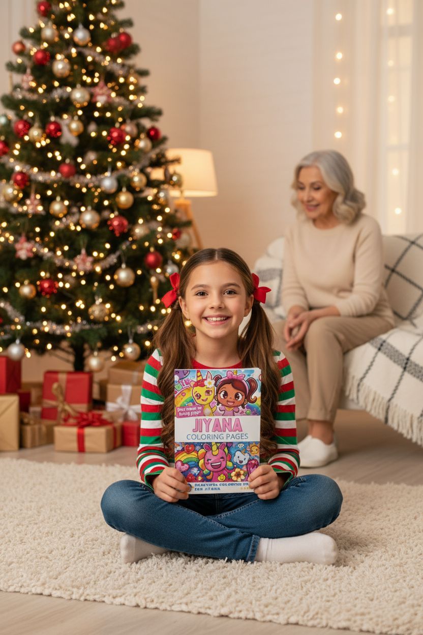 Jiyana Christmas coloring pages gift