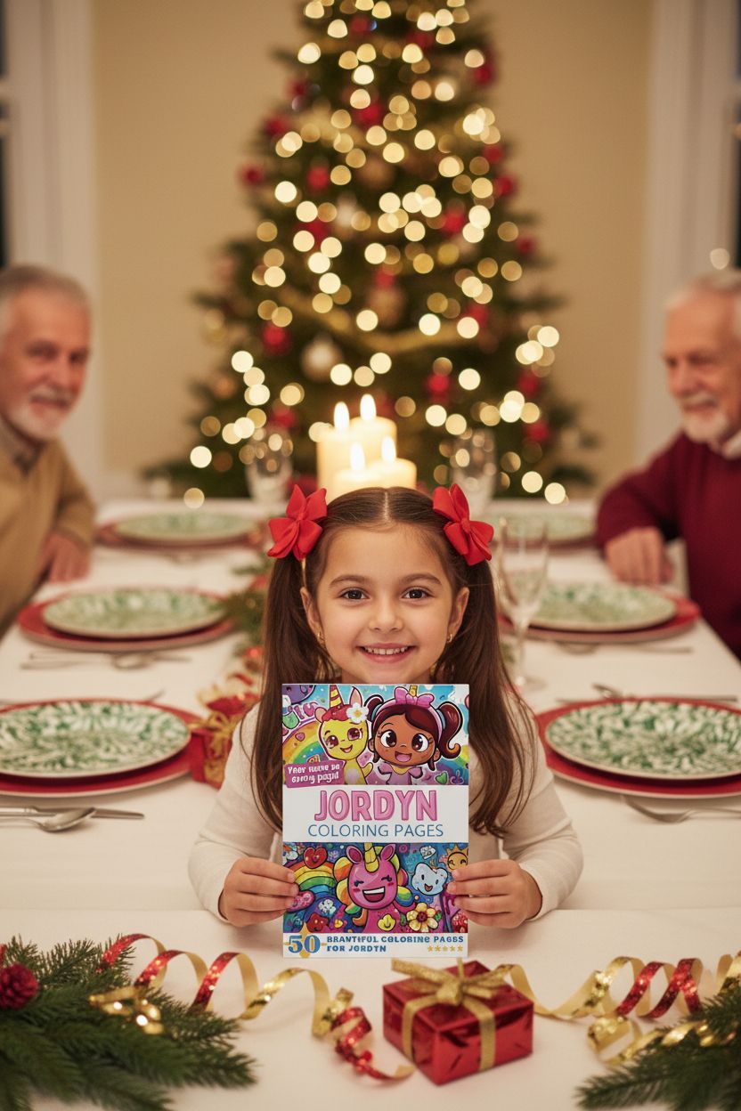 Jordyn Christmas coloring pages gift
