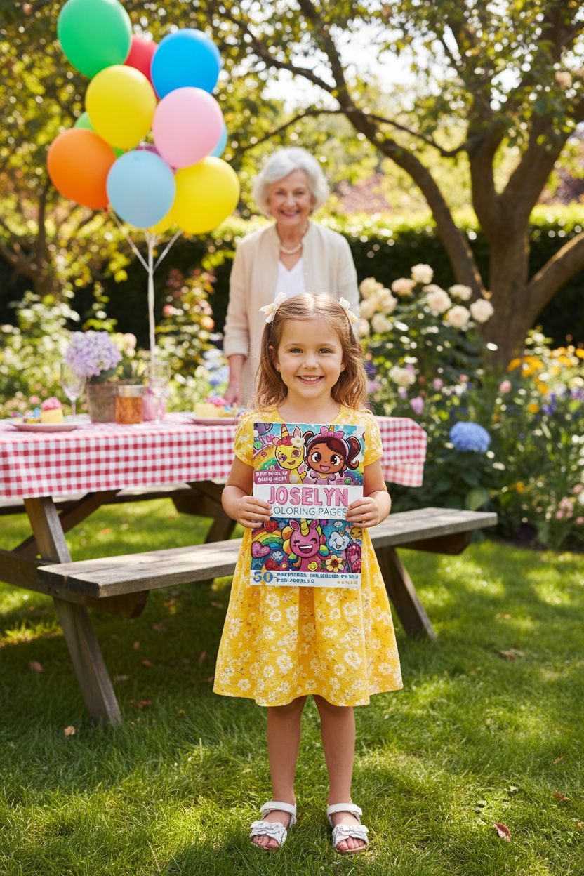 Joselyn coloring book in use