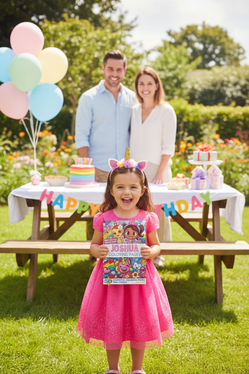 Joshua coloring book in use