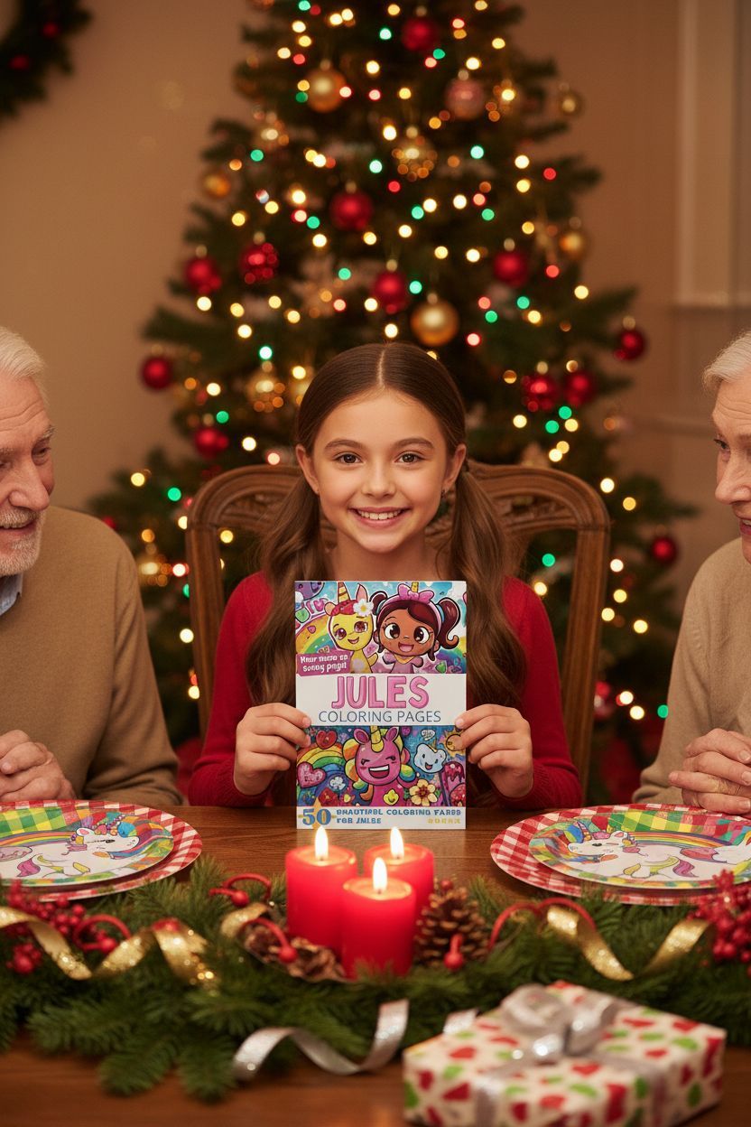 Jules Christmas coloring pages gift