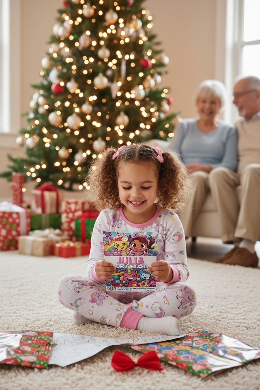 Julia Christmas coloring pages gift