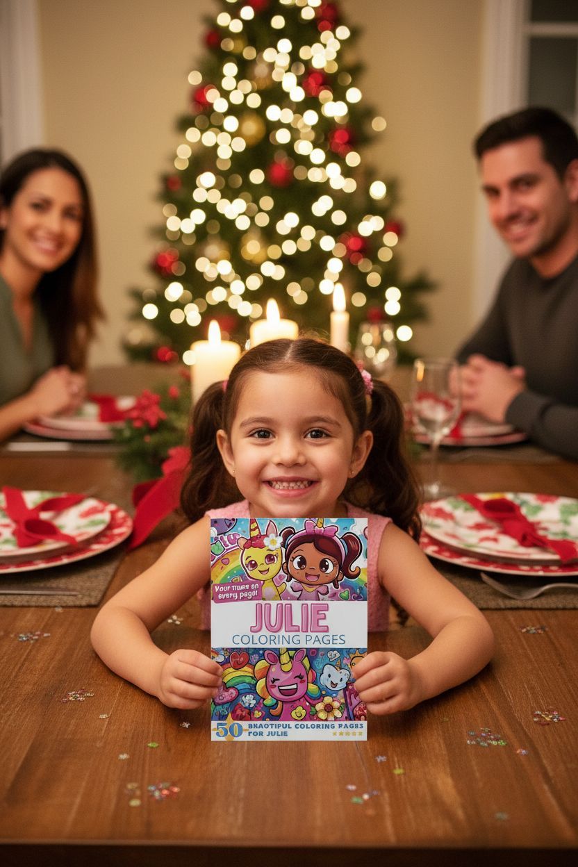 Julie Christmas coloring pages gift