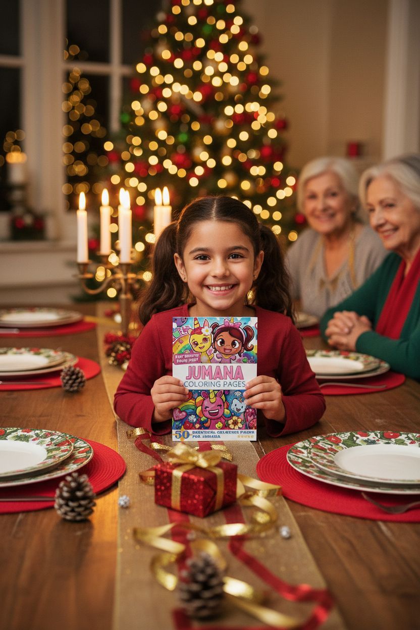 Jumana Christmas coloring pages gift