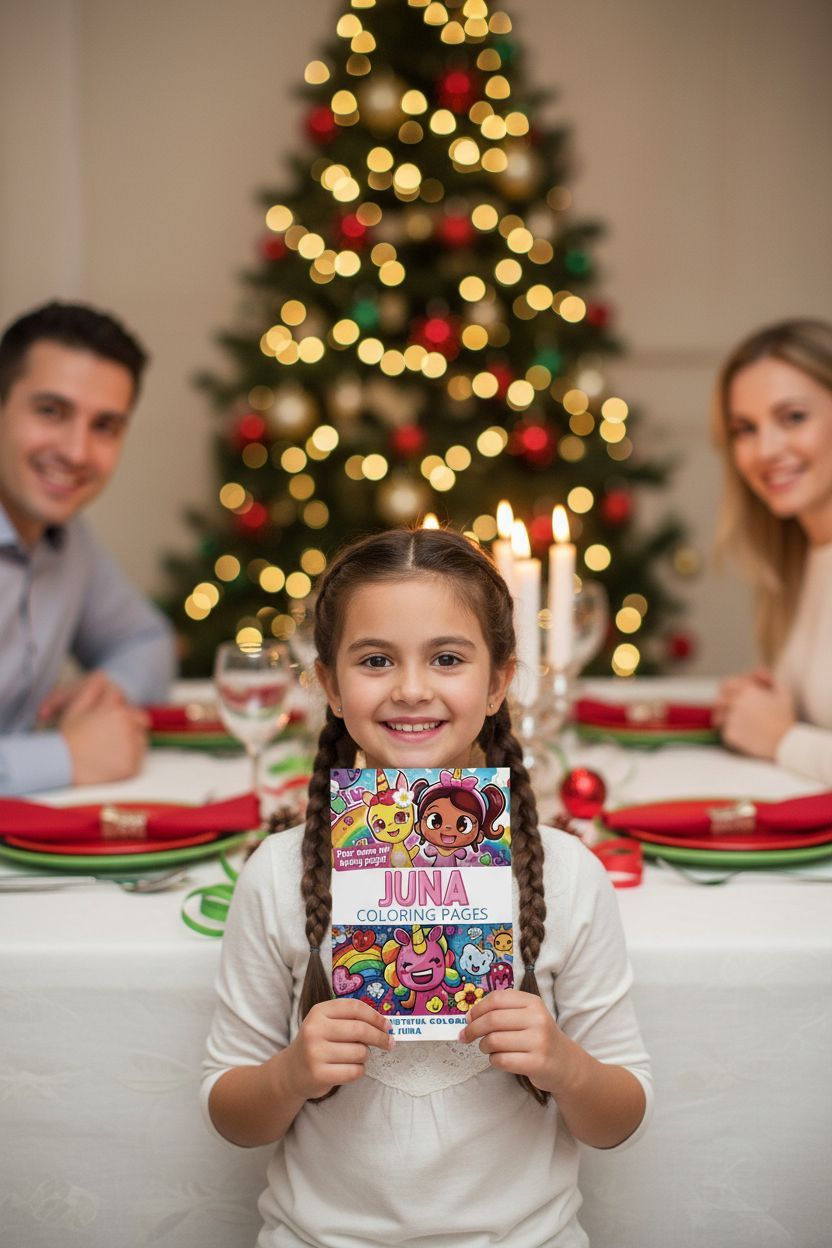Juna Christmas coloring pages gift