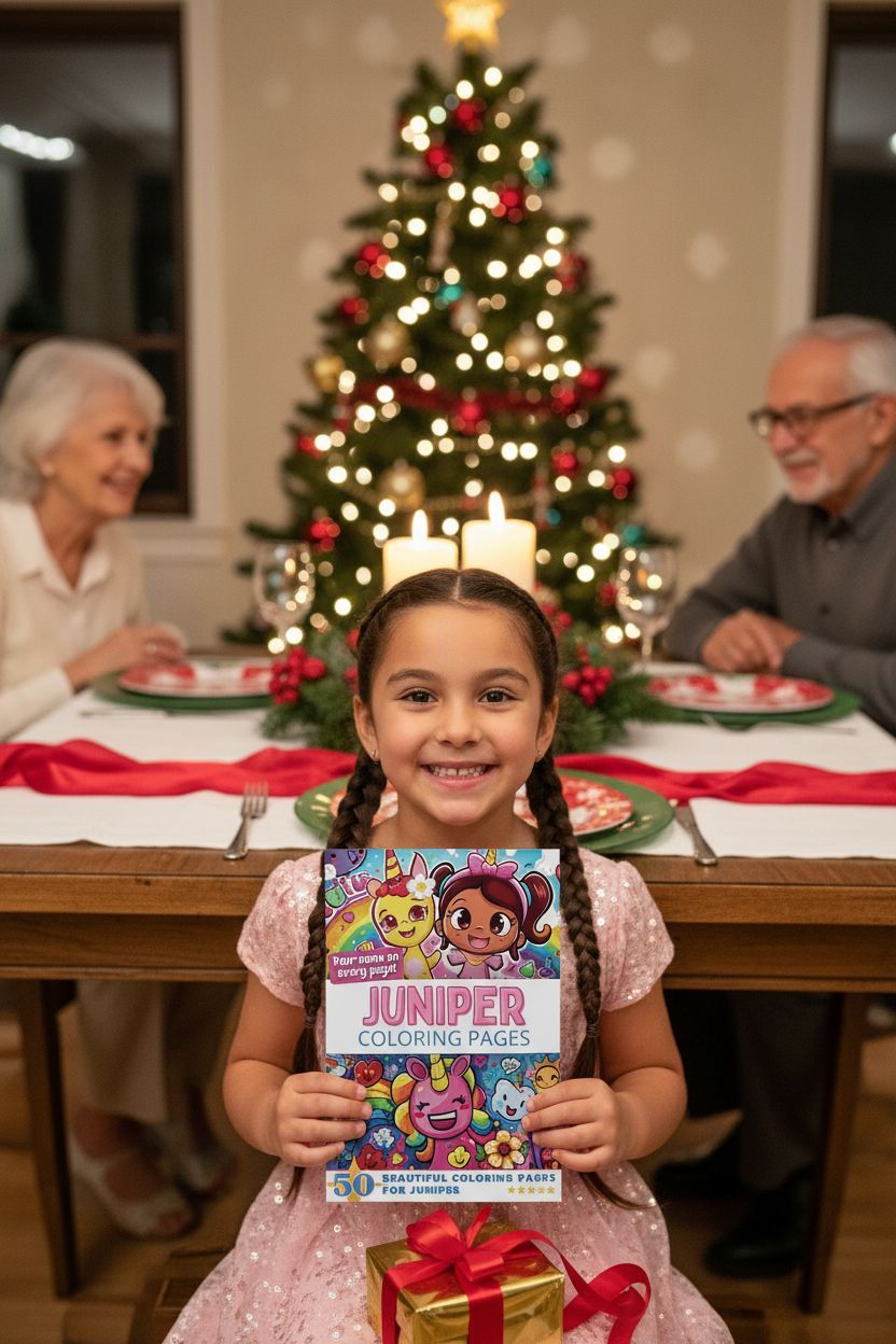 Juniper Christmas coloring pages gift