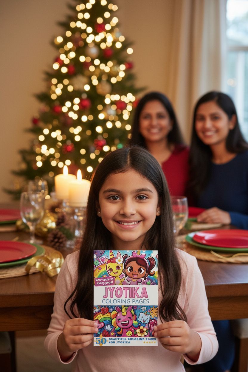 Jyotika Christmas coloring pages gift