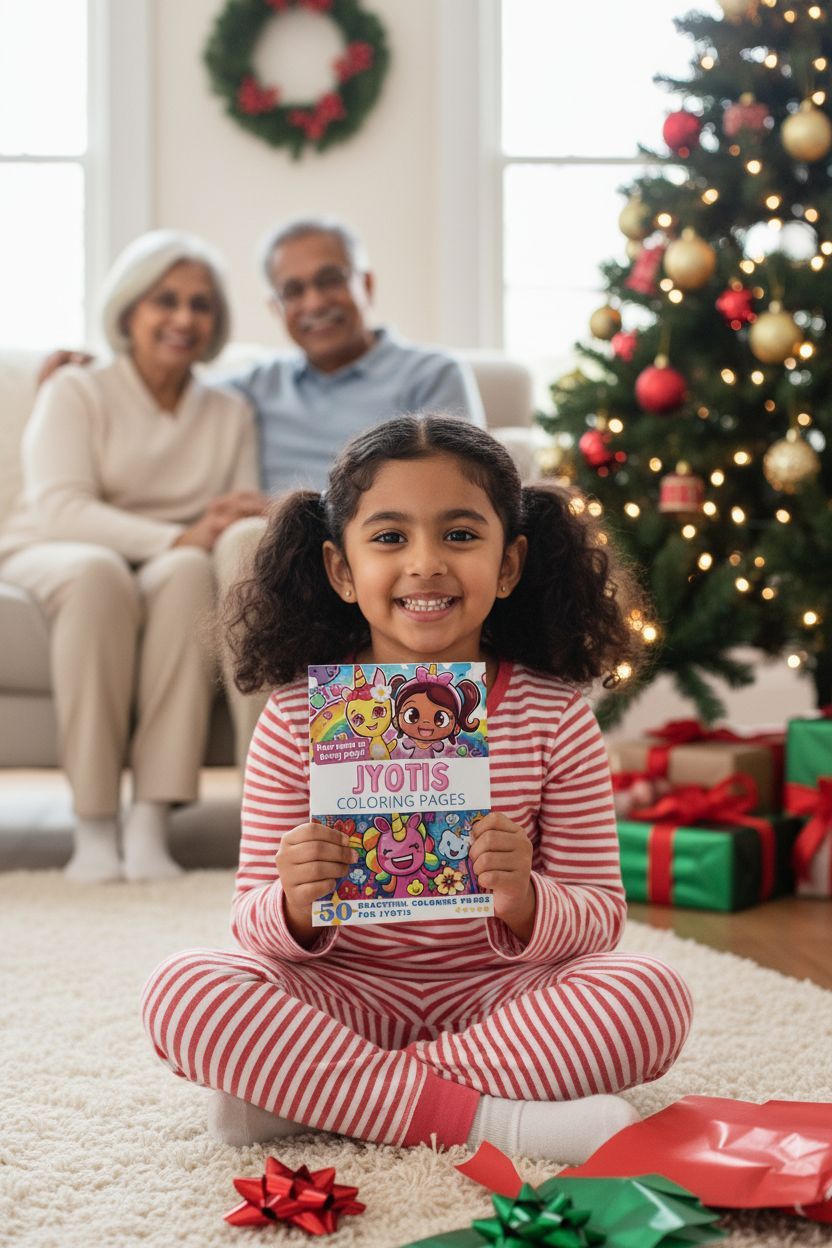 Jyotis Christmas coloring pages gift