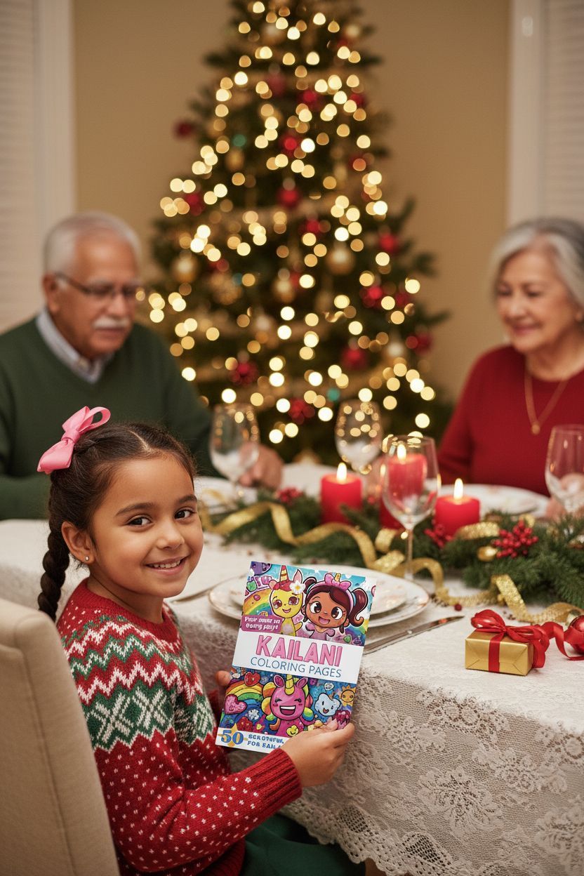 Kailani Christmas coloring pages gift