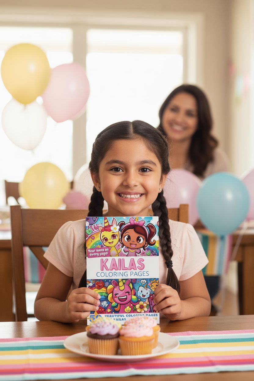 Kailas coloring book in use