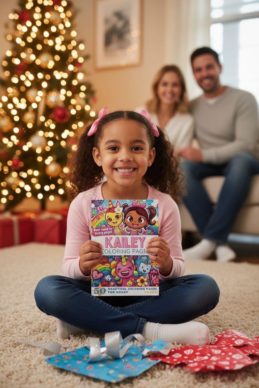 Kailey Christmas coloring pages gift