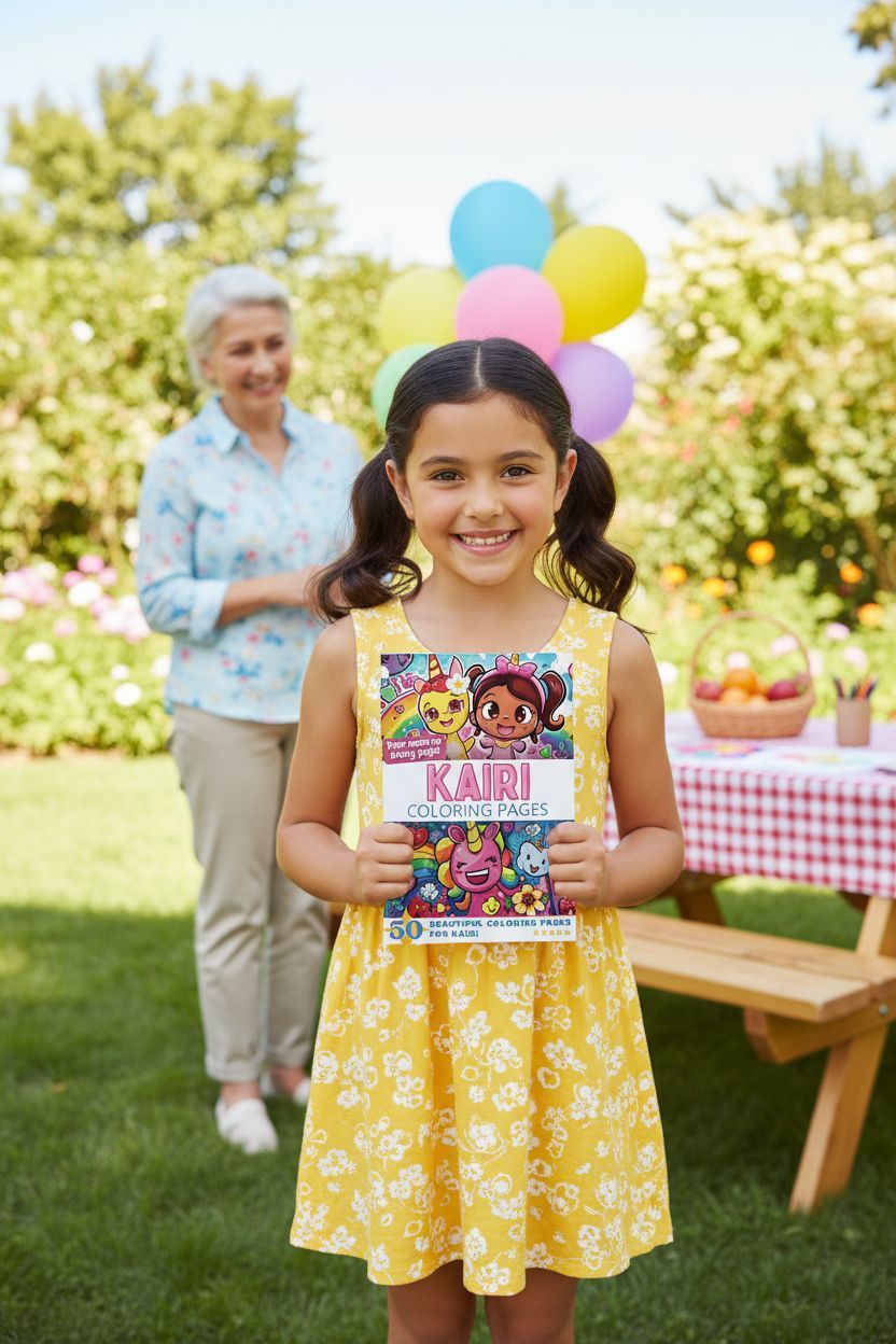 Kairi coloring book in use