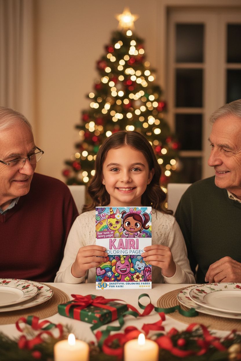 Kairi Christmas coloring pages gift