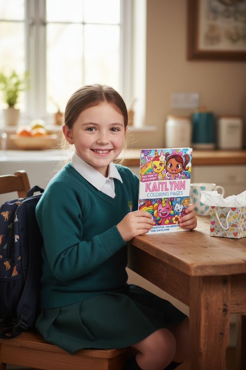 Kaitlynn coloring book in use