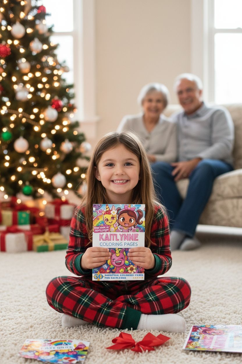 Kaitlynne Christmas coloring pages gift