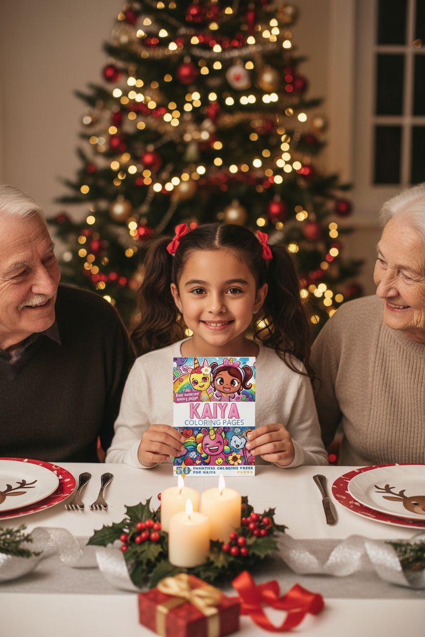 Kaiya Christmas coloring pages gift