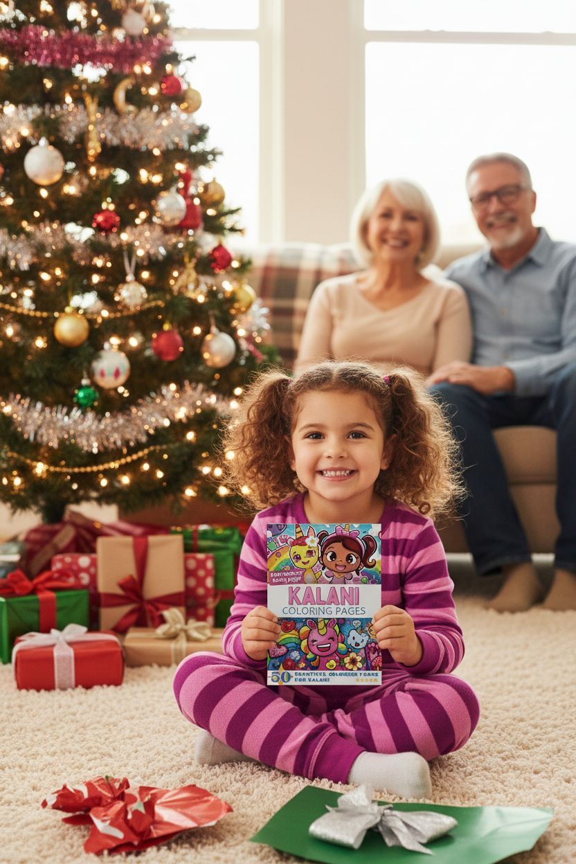 Kalani Christmas coloring pages gift