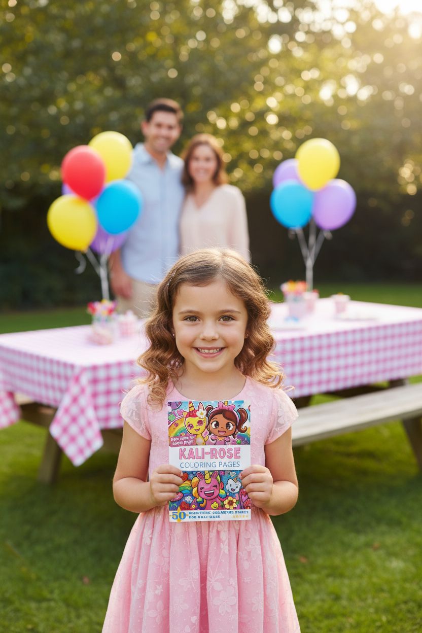 Kali-Rose coloring book in use