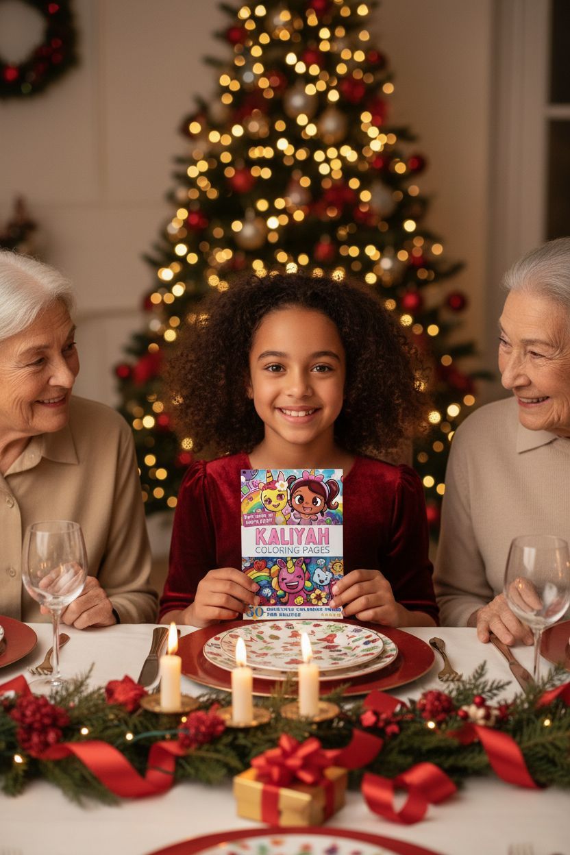 Kaliyah Christmas coloring pages gift