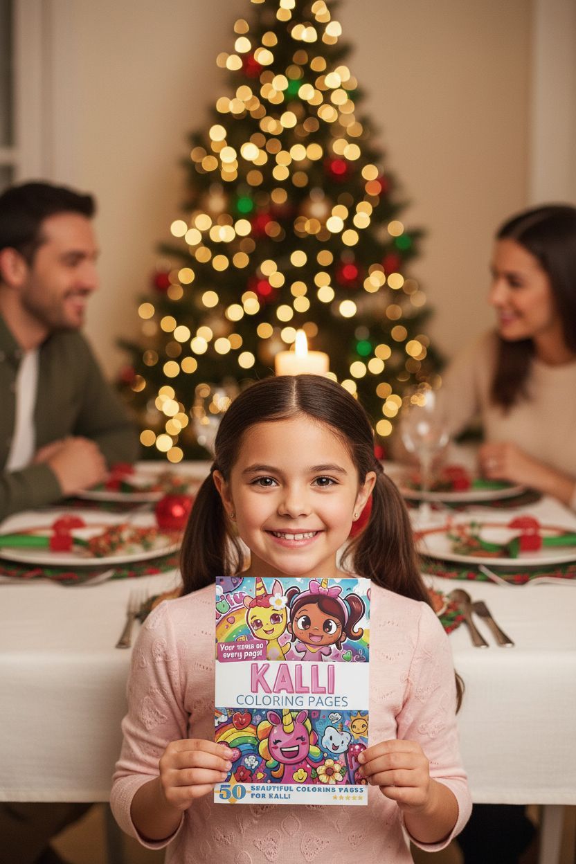 Kalli Christmas coloring pages gift