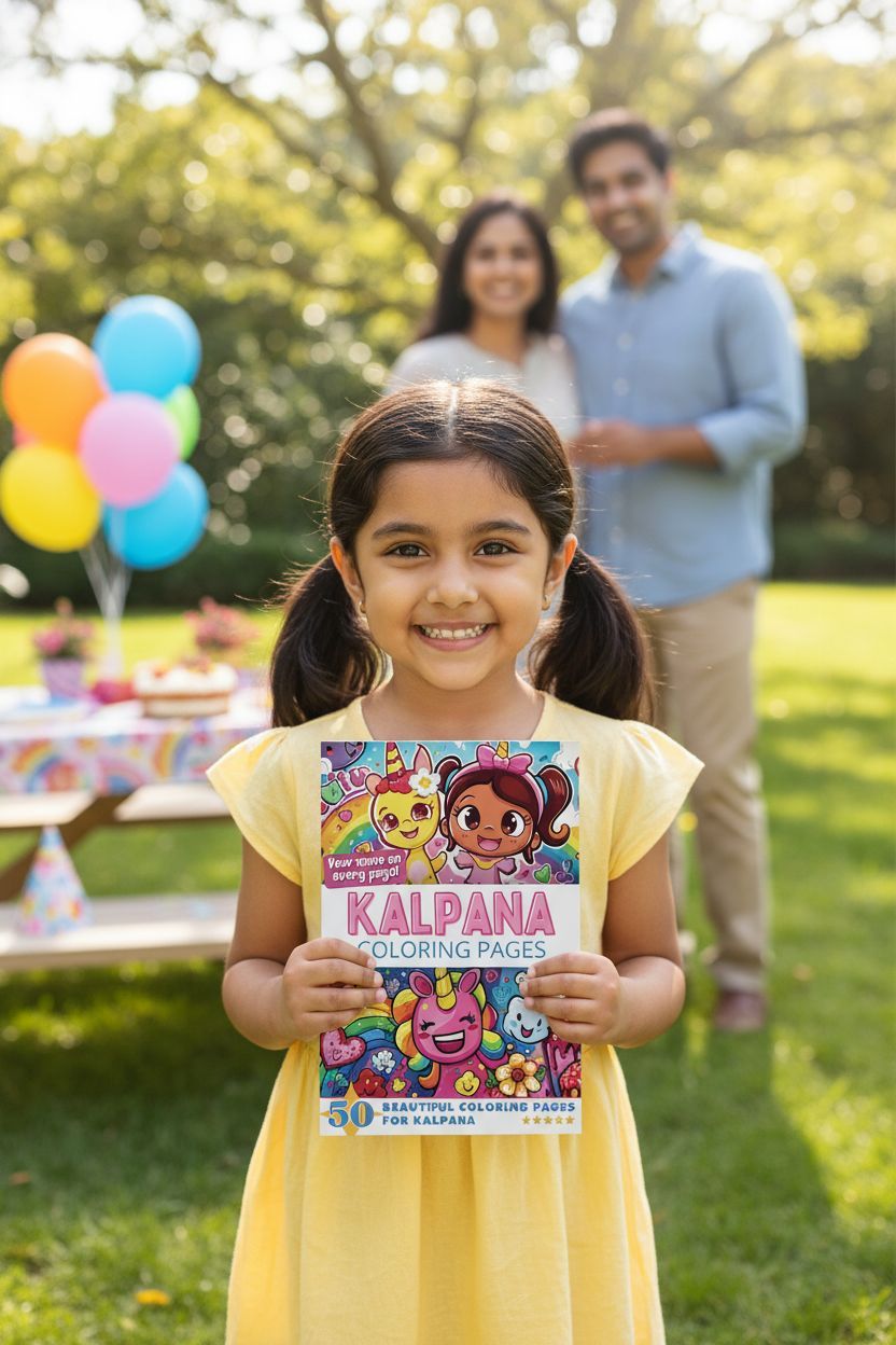 Kalpana coloring book in use