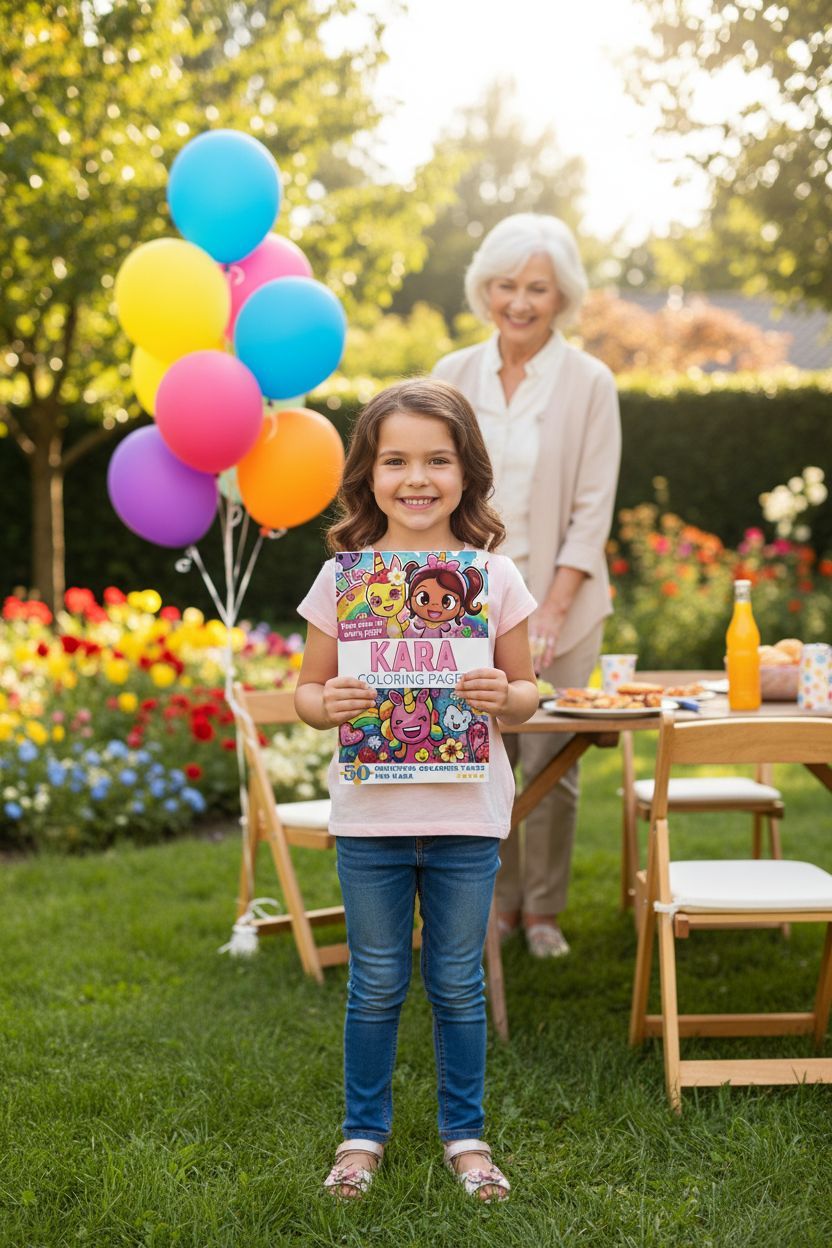 Kara coloring book in use