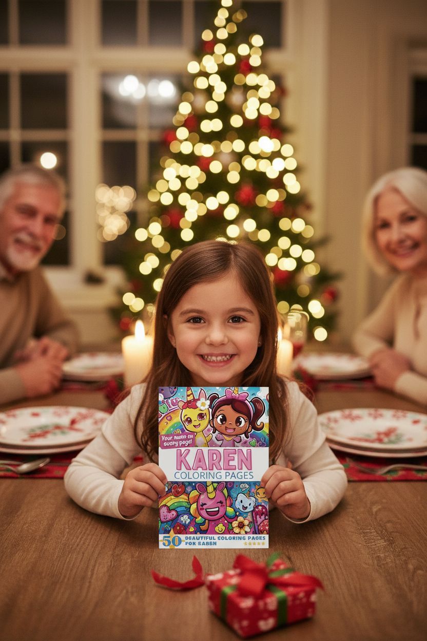 Karen Christmas coloring pages gift