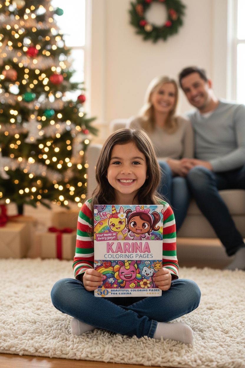 Karina Christmas coloring pages gift