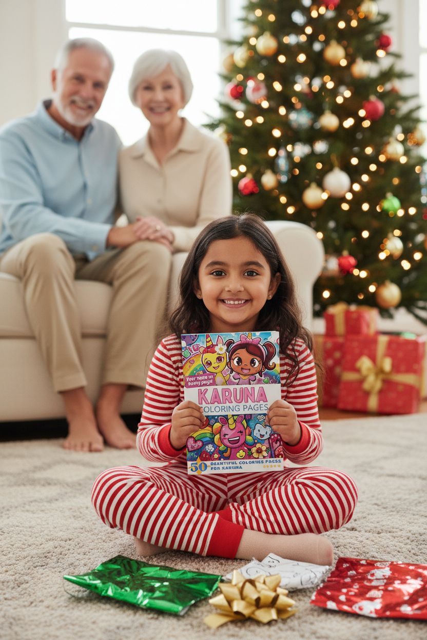 Karuna Christmas coloring pages gift