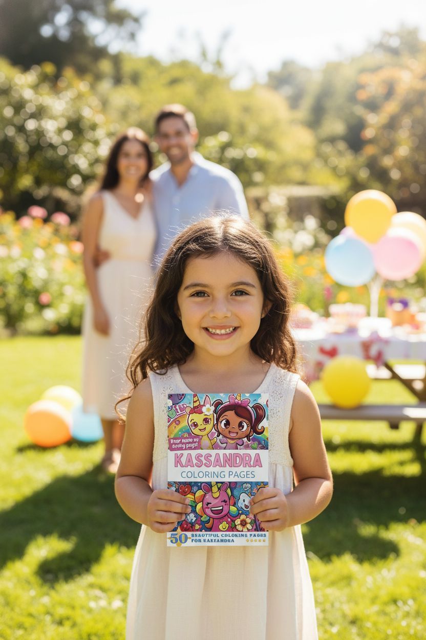 Kassandra coloring book in use