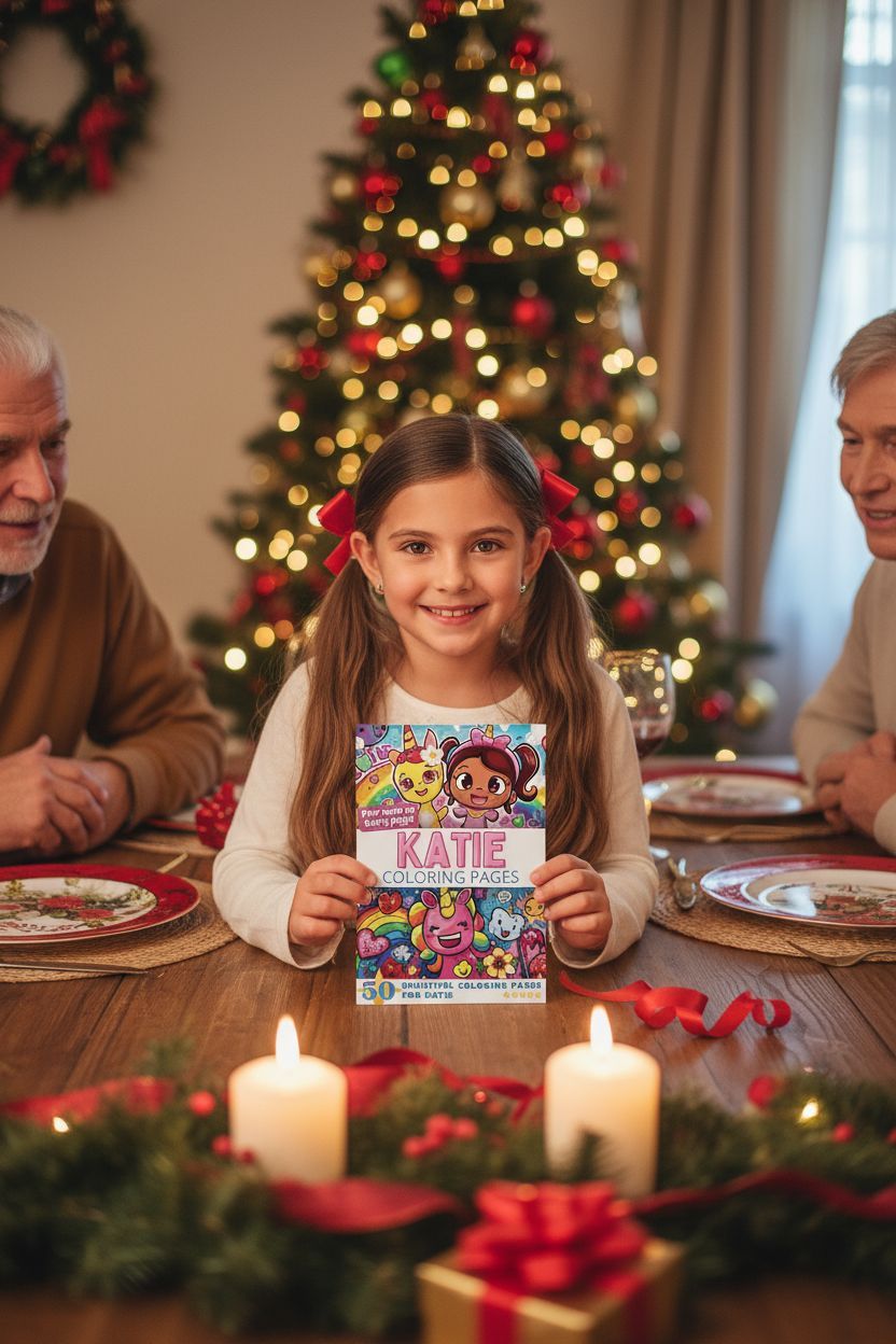 Katie Christmas coloring pages gift