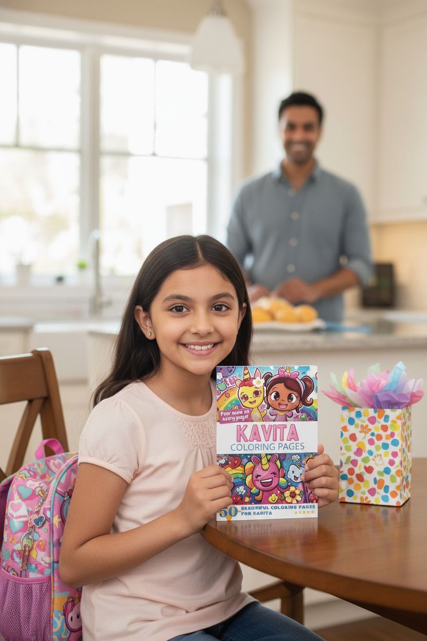 Kavita coloring book in use
