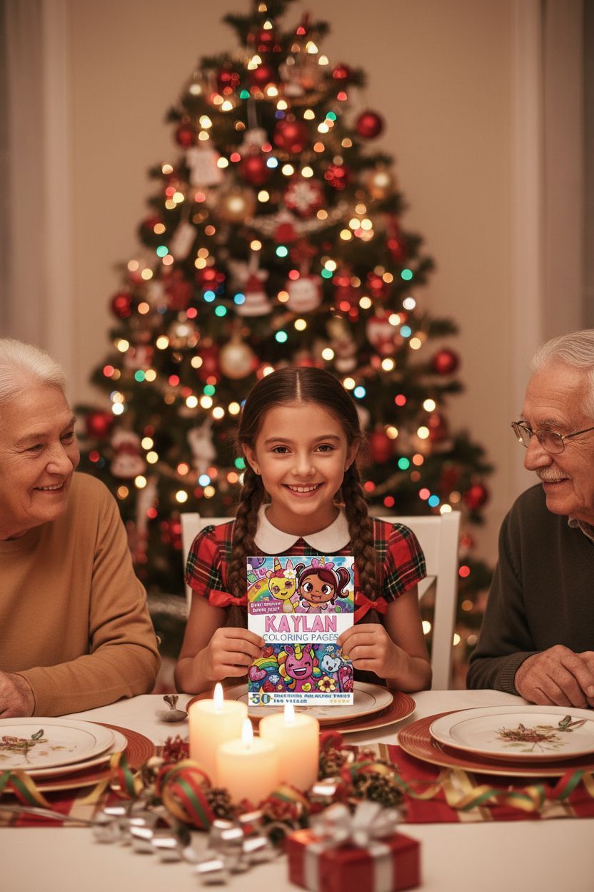 Kaylan Christmas coloring pages gift