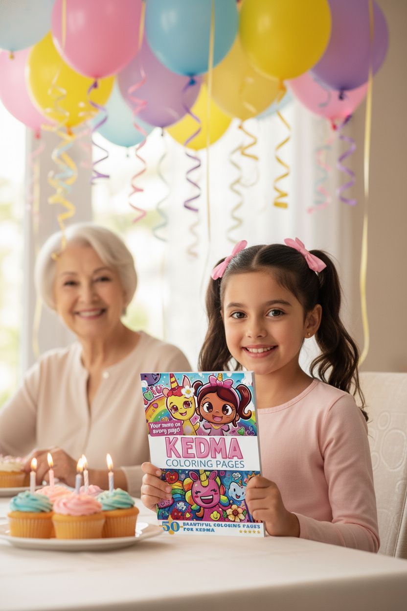 Kedma coloring book in use