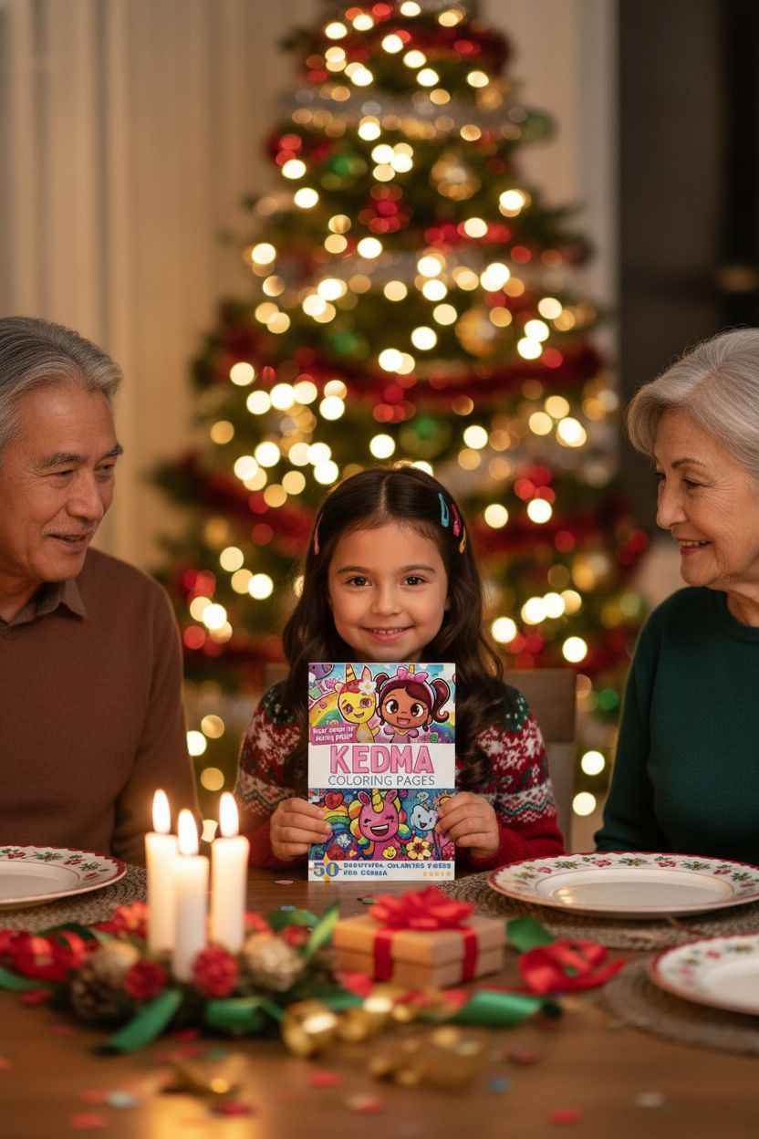 Kedma Christmas coloring pages gift