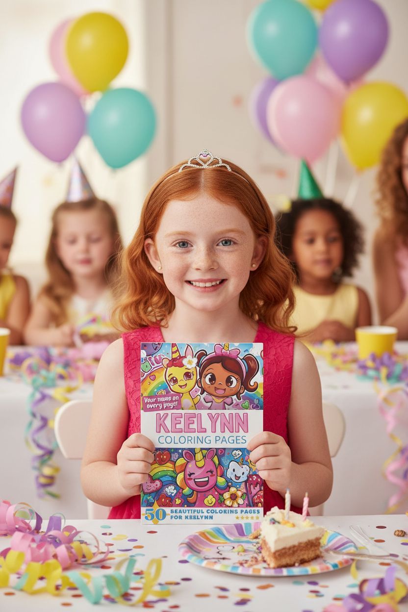 Keelynn coloring book in use