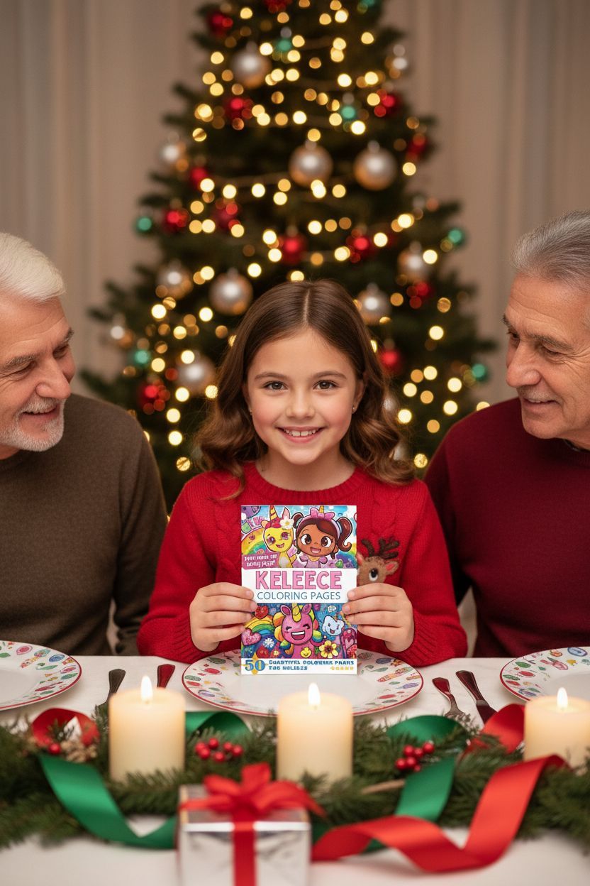 Keleece Christmas coloring pages gift
