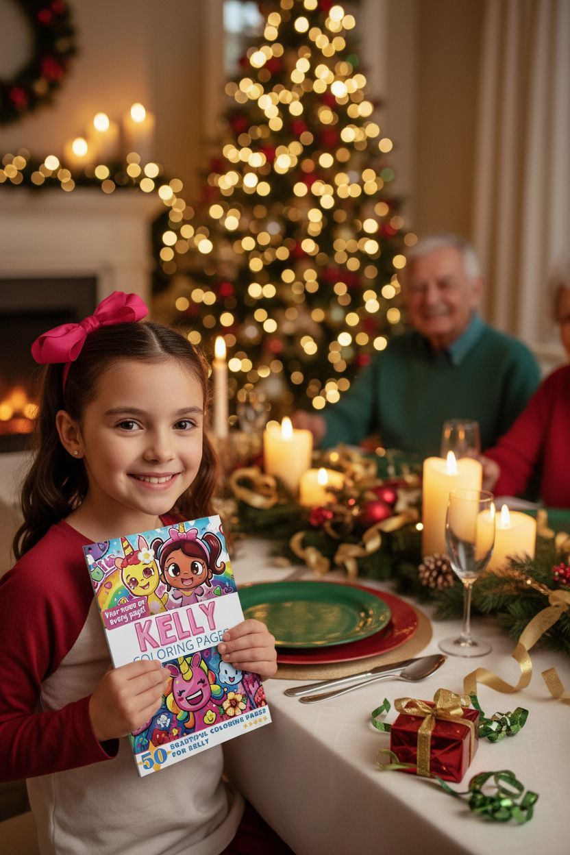 Kelly Christmas coloring pages gift