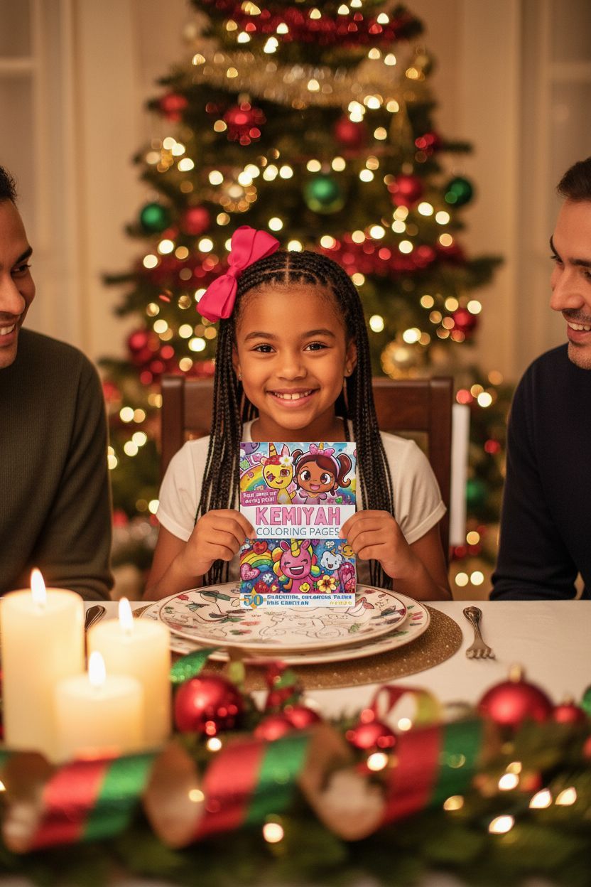 Kemiyah Christmas coloring pages gift