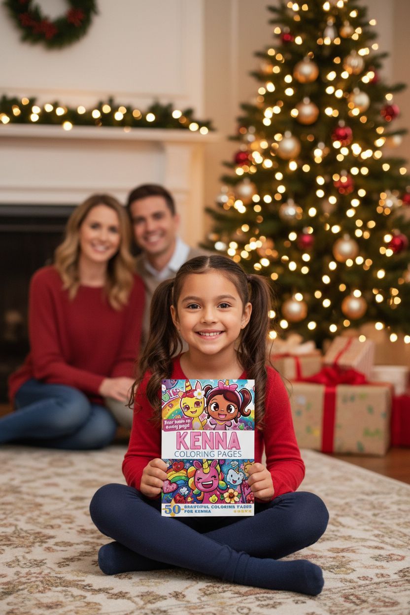 Kenna Christmas coloring pages gift