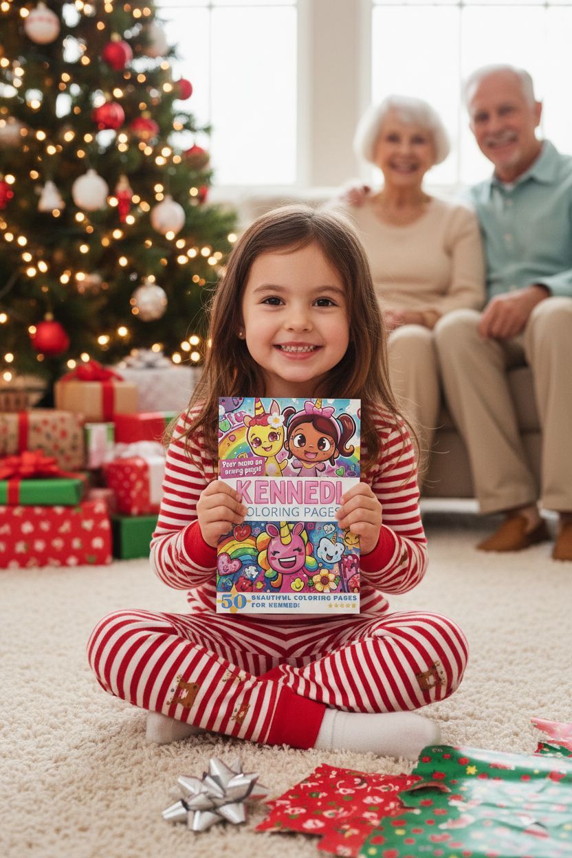 Kennedi Christmas coloring pages gift