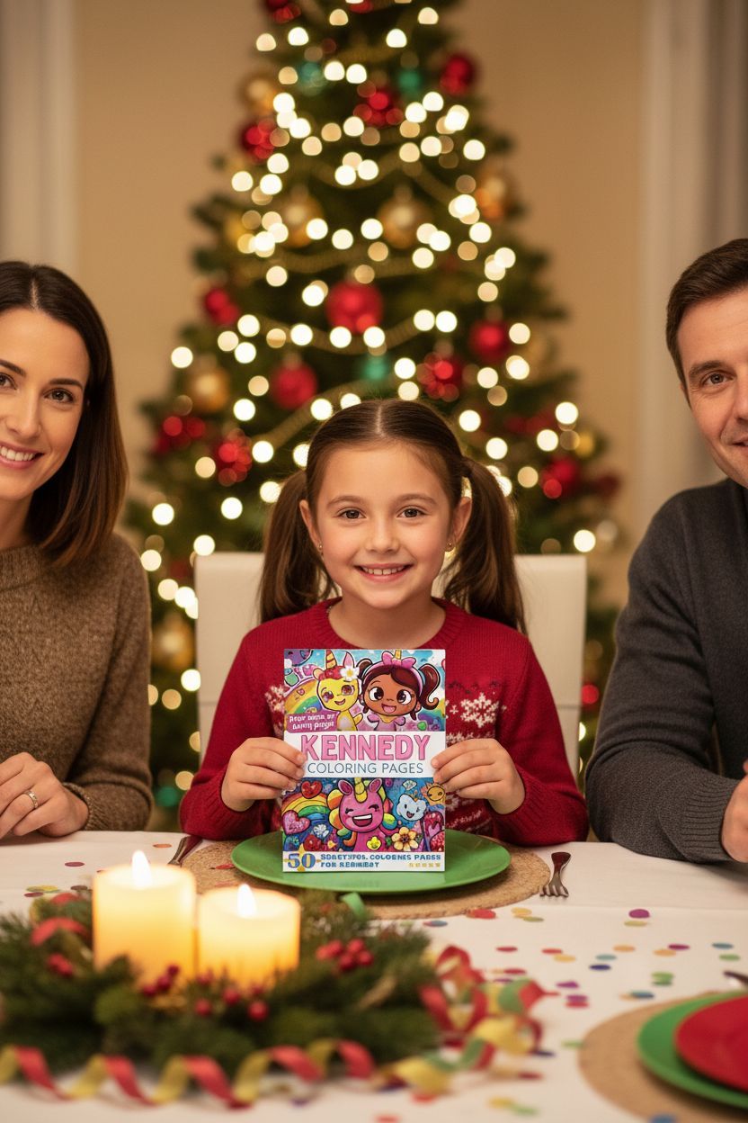 Kennedy Christmas coloring pages gift