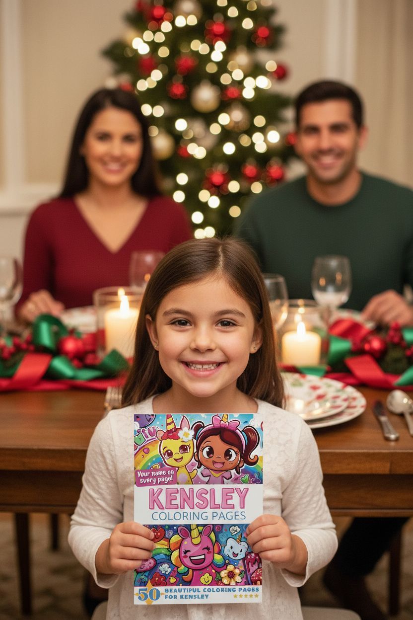 Kensley Christmas coloring pages gift