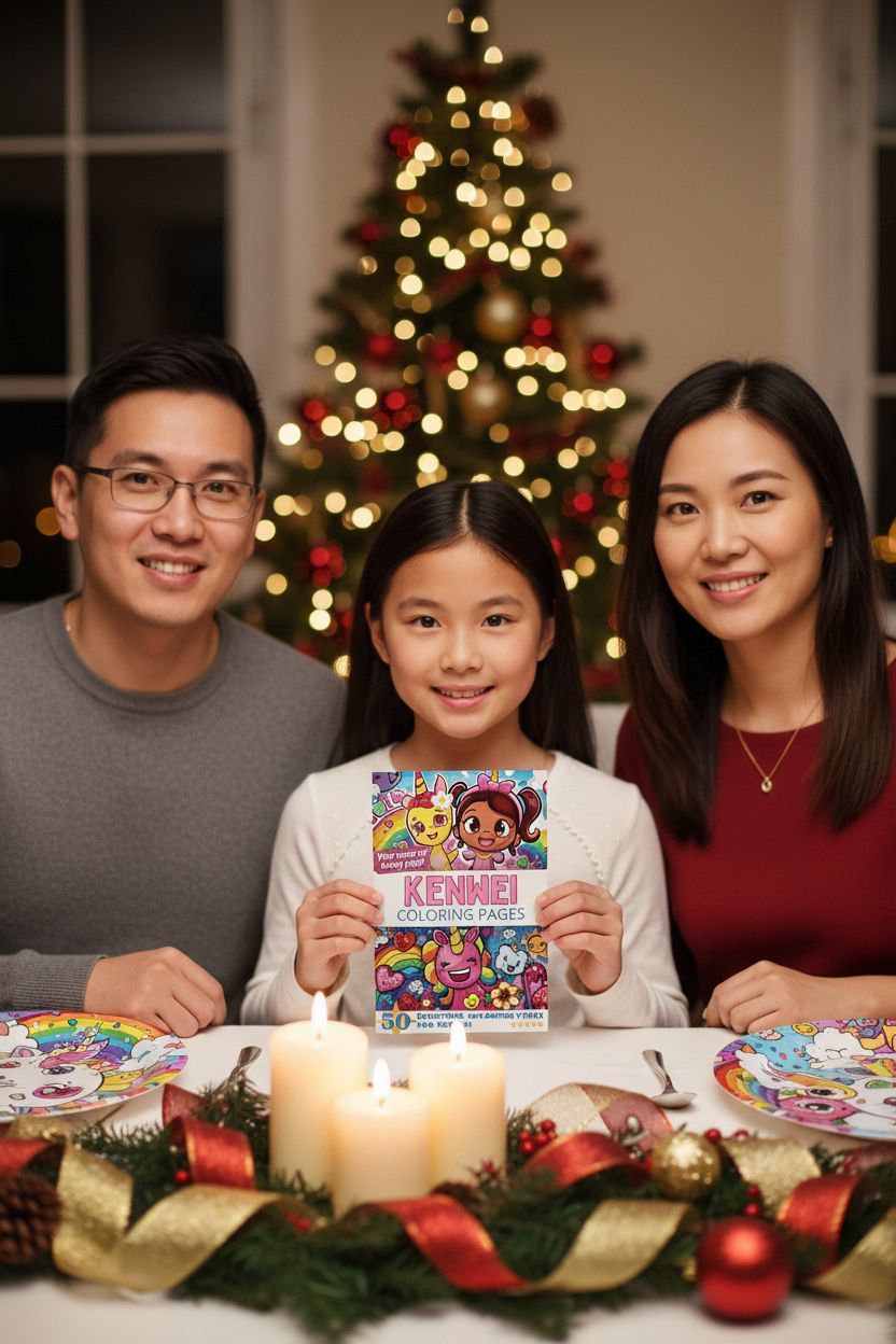 Kenwei Christmas coloring pages gift