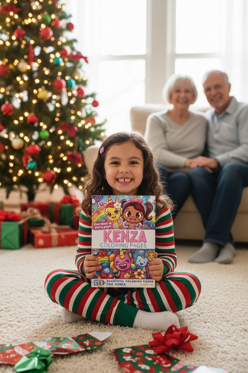 Kenza Christmas coloring pages gift