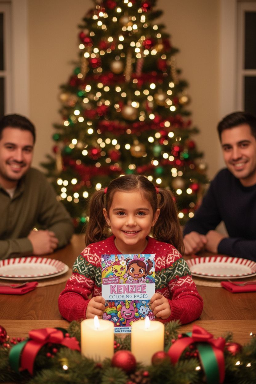 Kenzee Christmas coloring pages gift