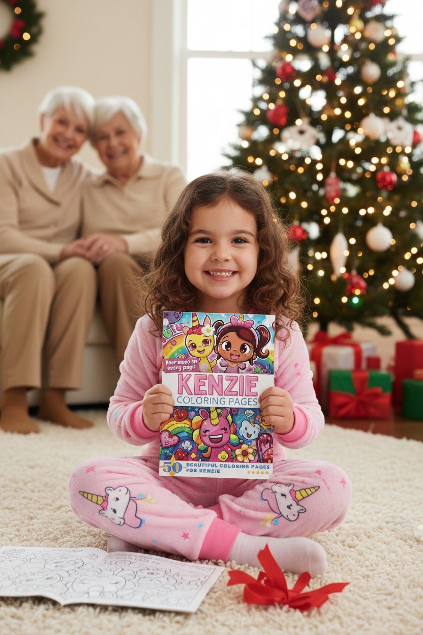 Kenzie Christmas coloring pages gift