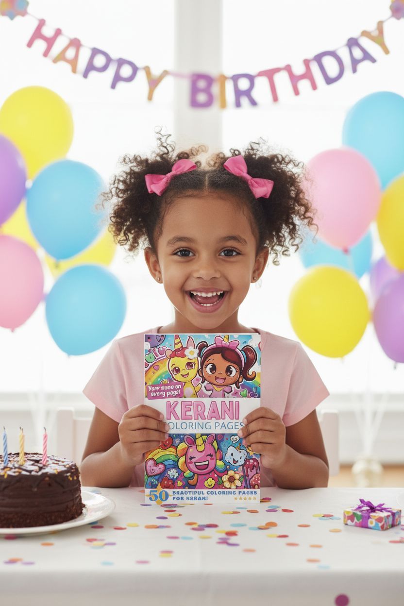 Kerani coloring book in use