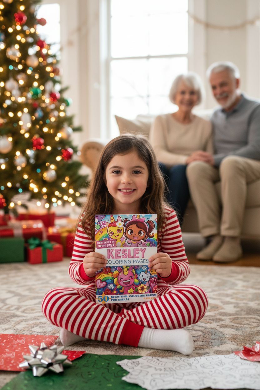 Kesley Christmas coloring pages gift